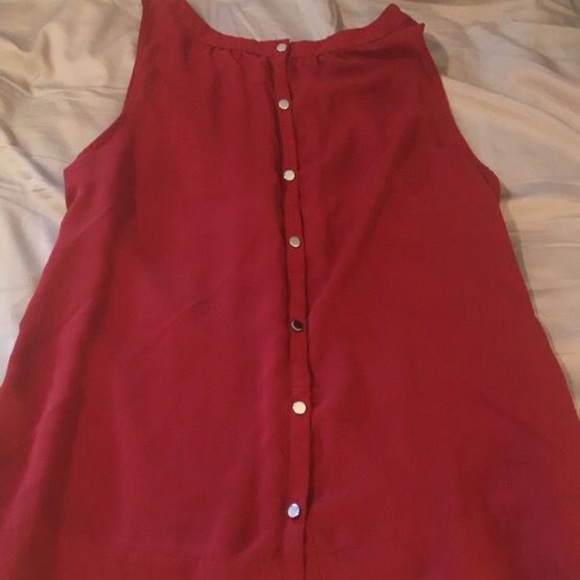 New York & Company Red Polyester Tank - Picture 2 of 2